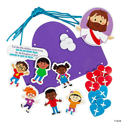 religious arts and craft activities for kids, jesus and the children mobile