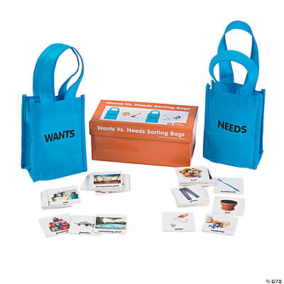 educational games, wants versus needs sorting game