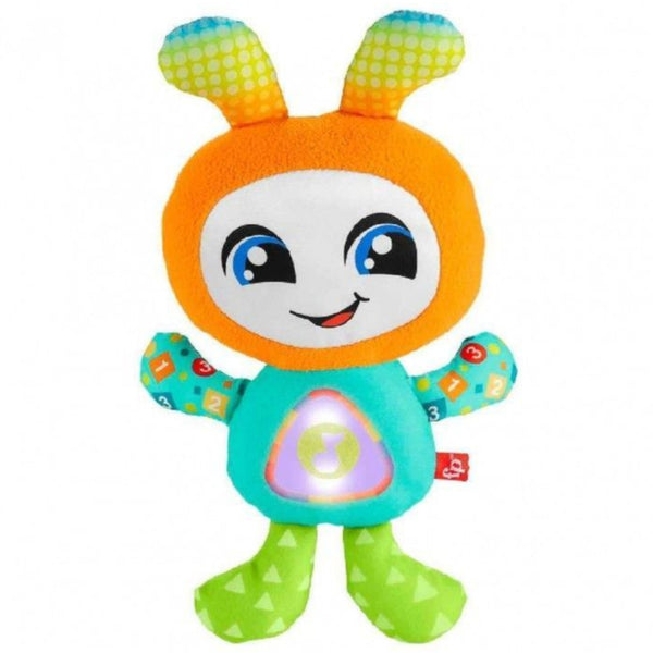 Colorful plush toy with a smiling face from fisher price