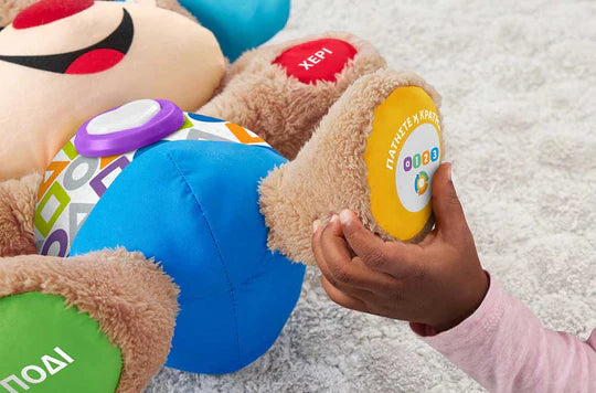 greek babies and toddlers fisher price laugh and learn blue puppy plush toy